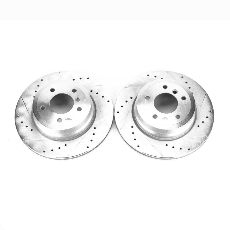 Kies-Motorsports PowerStop Power Stop 08-13 BMW 135i Rear Evolution Drilled & Slotted Rotors - Pair