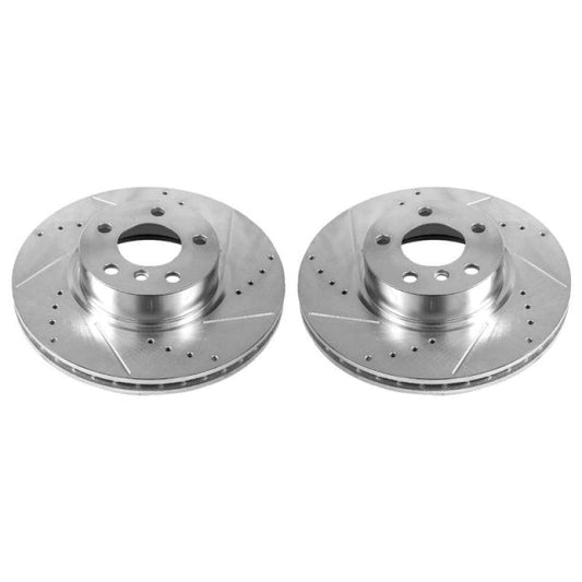 Kies-Motorsports PowerStop Power Stop 11-17 BMW X3 Front Evolution Drilled & Slotted Rotors - Pair