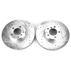 Kies-Motorsports PowerStop Power Stop 14-16 BMW 228i Front Evolution Drilled & Slotted Rotors - Pair