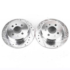 Kies-Motorsports PowerStop Power Stop 1991 BMW 318i Rear Evolution Drilled & Slotted Rotors - Pair