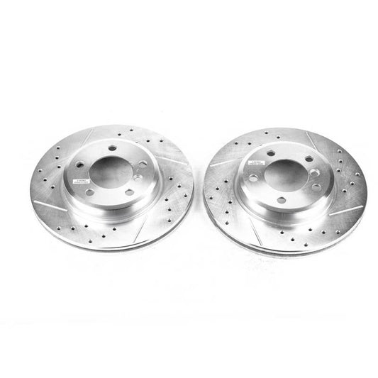 Kies-Motorsports PowerStop Power Stop 2000 BMW 323i Front Evolution Drilled & Slotted Rotors - Pair