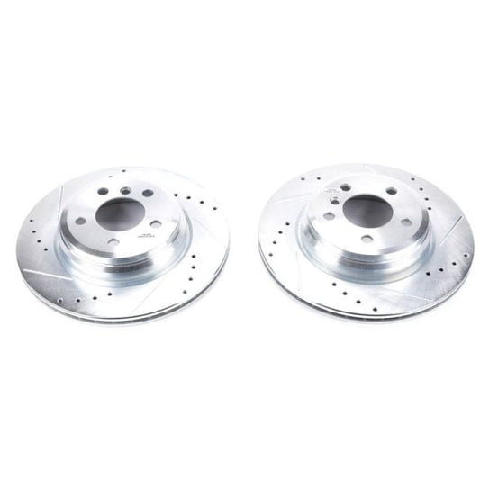 Kies-Motorsports PowerStop Power Stop 2016 BMW 328i Rear Evolution Drilled & Slotted Rotors - Pair