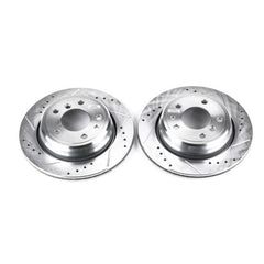 Kies-Motorsports PowerStop Power Stop 94-95 BMW 540i Rear Evolution Drilled & Slotted Rotors - Pair