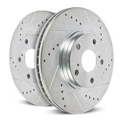 Kies-Motorsports PowerStop Power Stop 94-95 BMW 540i Rear Evolution Drilled & Slotted Rotors - Pair