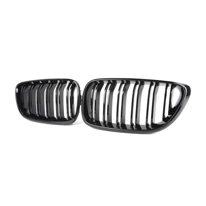 Kies-Motorsports R44 Performance MHC Black BMW M2/2 Series OEM M2 Style Double Slat Front Grille In Gloss Black (F87/F22/F23)