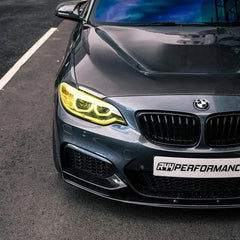 Kies-Motorsports R44 Performance MHC Black BMW M2/2 Series Single Slat Front Grilles In Gloss Black (F87/F22/F23)