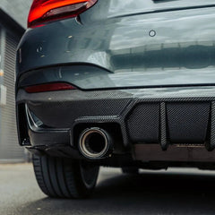 Kies-Motorsports R44 Performance MHC+ BMW F22/F23 M235i & M240i Ultra Aggressive Style Rear Diffuser In Pre Preg Carbon Fibre