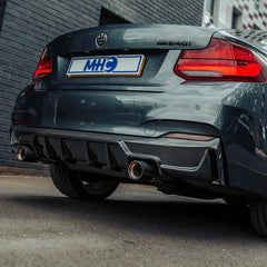 Kies-Motorsports R44 Performance MHC+ BMW F22/F23 M235i & M240i Ultra Aggressive Style Rear Diffuser In Pre Preg Carbon Fibre