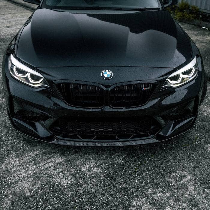 Kies-Motorsports R44 Performance MHC+ BMW M2 Competition Performance Style Front Splitter In Gloss Pre Preg Carbon Fibre (F87C)