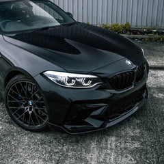 Kies-Motorsports R44 Performance MHC+ BMW M2 Competition Performance Style Front Splitter In Gloss Pre Preg Carbon Fibre (F87C)