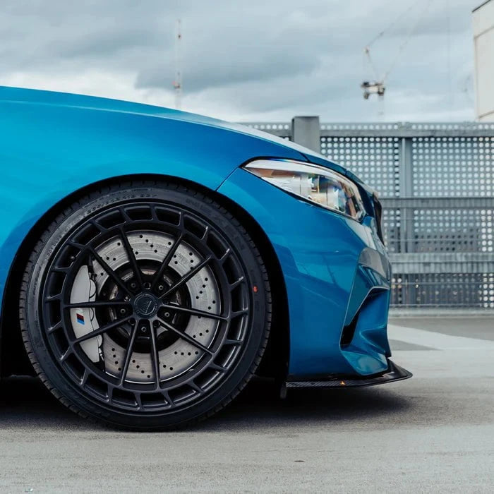 Kies-Motorsports R44 Performance MHC+ BMW M2 Competition S55 GT Style Front Splitter In Gloss Pre Preg Carbon Fibre (F87C)