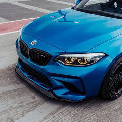 Kies-Motorsports R44 Performance MHC+ BMW M2 Competition S55 GT Style Front Splitter In Gloss Pre Preg Carbon Fibre (F87C)
