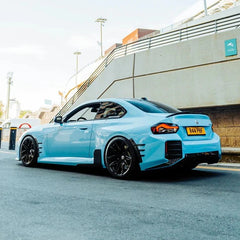 Kies-Motorsports R44 Performance MHC+ BMW M2 G87 Performance Style Rear Rear Bumper Inserts In Pre Preg Gloss Carbon Fibre (G87)