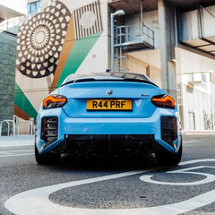 Kies-Motorsports R44 Performance MHC+ BMW M2 G87 Performance Style Rear Rear Bumper Inserts In Pre Preg Gloss Carbon Fibre (G87)