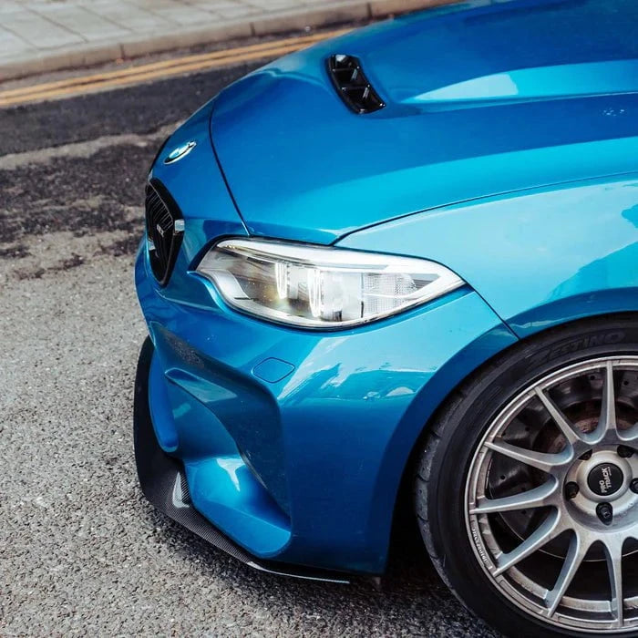 Kies-Motorsports R44 Performance MHC+ BMW M2 N55 GT Style Front Splitter In Gloss Pre Preg Carbon Fibre (F87)