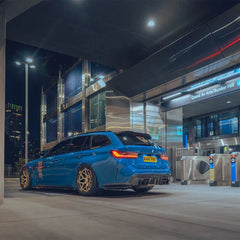 Kies-Motorsports R44 Performance MHC+ BMW M3/M4 DF1 LED Rear Diffuser In Gloss Pre Preg Carbon Fibre (G80/G81/G82/G83)