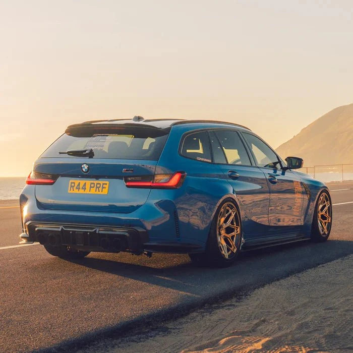 Kies-Motorsports R44 Performance MHC+ BMW M3/M4 DF1 LED Rear Diffuser In Gloss Pre Preg Carbon Fibre (G80/G81/G82/G83)