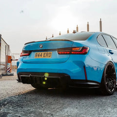 Kies-Motorsports R44 Performance MHC+ BMW M3/M4 DF1 LED Rear Diffuser In Gloss Pre Preg Carbon Fibre (G80/G81/G82/G83)
