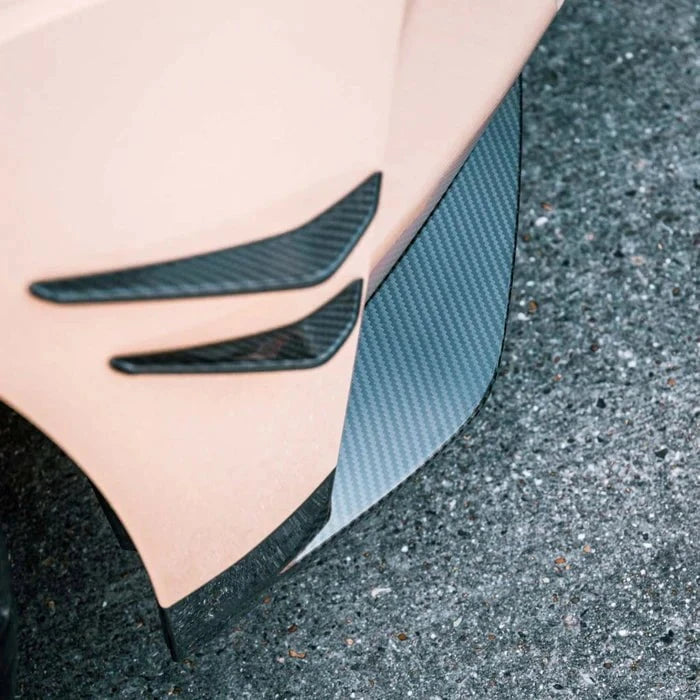 Kies-Motorsports R44 Performance MHC+ BMW M3/M4 OEM Style Replacement Front Side Splitters In Pre Preg Carbon Fibre (G80/G81/G82/G83)