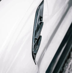 Kies-Motorsports R44 Performance MHC+ BMW M3 Side Fender Badge Covers In Gloss Pre Preg Carbon Fibre (G80/G81)