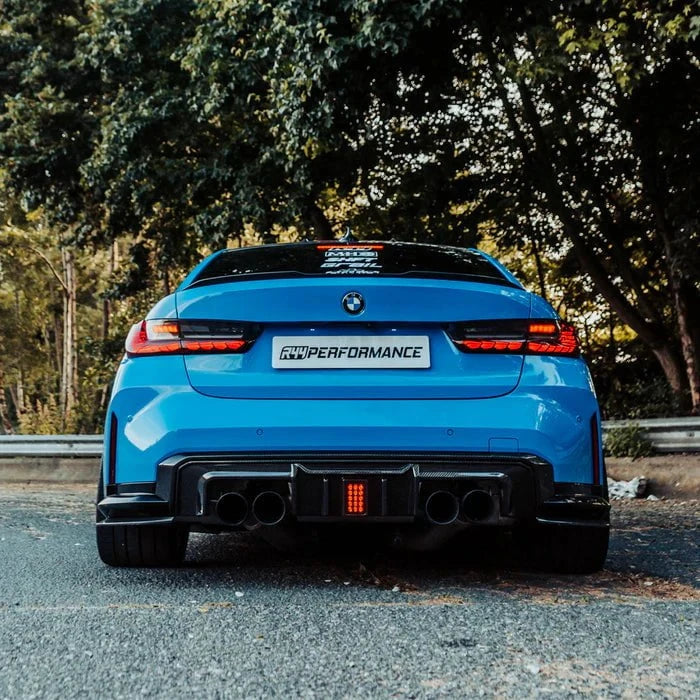 Kies-Motorsports R44 Performance MHC+ BMW M3 SS1 Rear Side Splitters In Gloss Pre Preg Carbon Fibre (G80/G81)