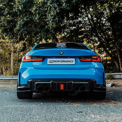 Kies-Motorsports R44 Performance MHC+ BMW M3 SS1 Rear Side Splitters In Gloss Pre Preg Carbon Fibre (G80/G81)