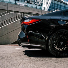 Kies-Motorsports R44 Performance MHC+ BMW M4 SS1 Rear Side Splitters In Gloss Pre Preg Carbon Fibre (G82/G83)