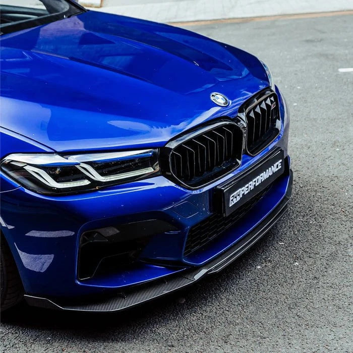 Kies-Motorsports R44 Performance MHC+ BMW M5 F90 LCI Low Line Front Splitter In Pre Preg Gloss Carbon Fibre (F90)