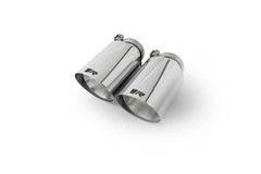 Kies-Motorsports Remus Remus Stainless Steel 102mm Angled Straight Cut Chrome w/Adj Clamp Tail Pipe Set (Pair)