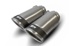Kies-Motorsports Remus Remus Stainless Steel 84mm Angled Polished w/Carbon Ring Tail Pipe Set (Pair)