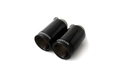 Kies-Motorsports Remus Remus Stainless Steel 98mm Black Chrome Straight w/Carbon Insert Tail Pipe Set (Pair)