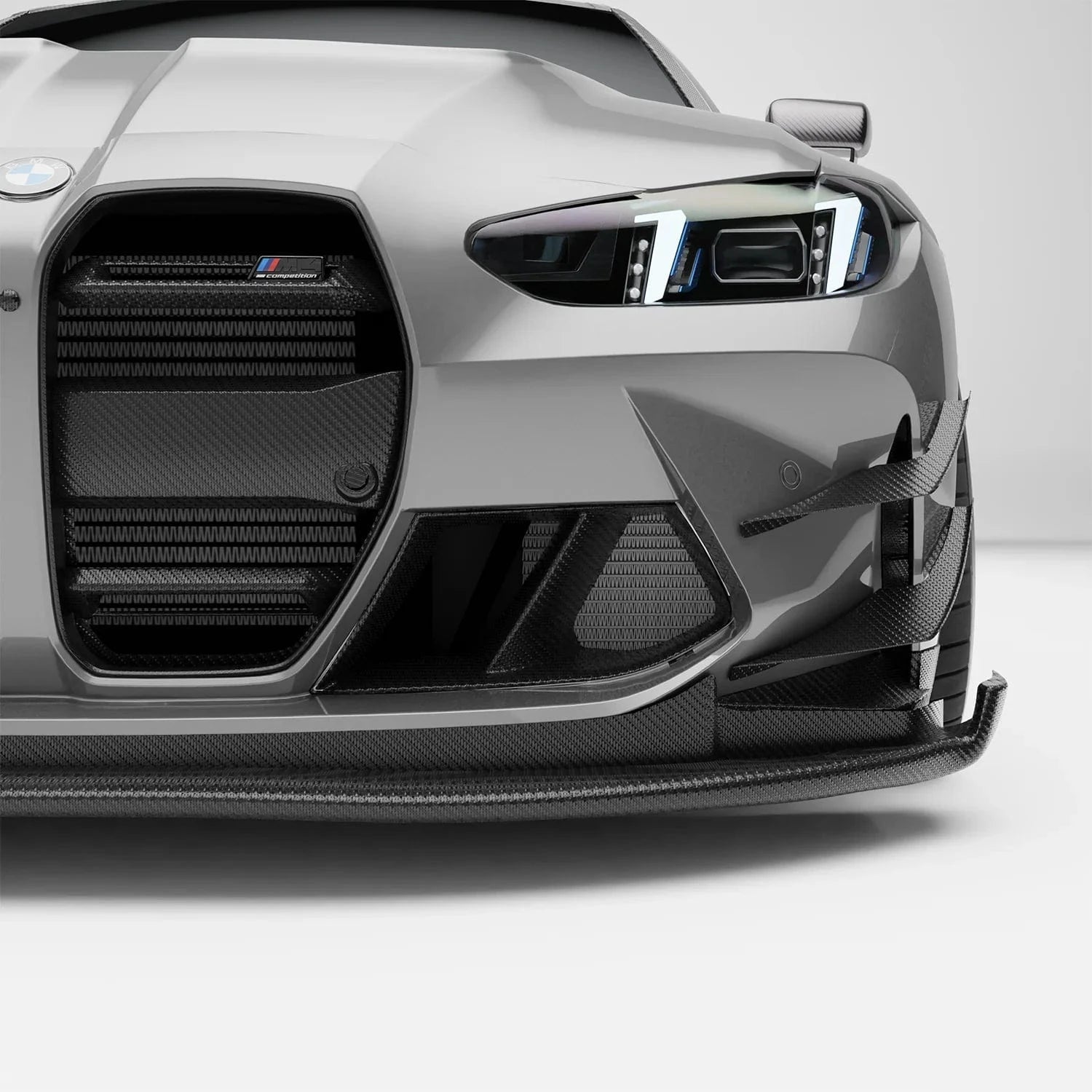 Kies-Motorsports Revozport Revozport Carbon Fiber Front Bumper Canards for BMW G80 M3 G82 G83 M4