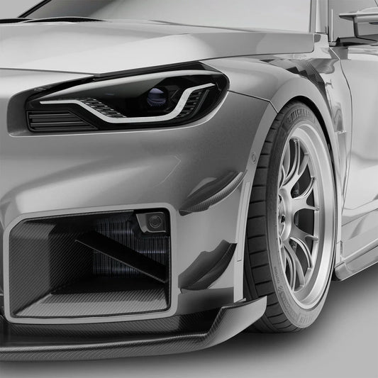 Kies-Motorsports Revozport Revozport Carbon Fiber Front Bumper Canards for BMW G87 M2