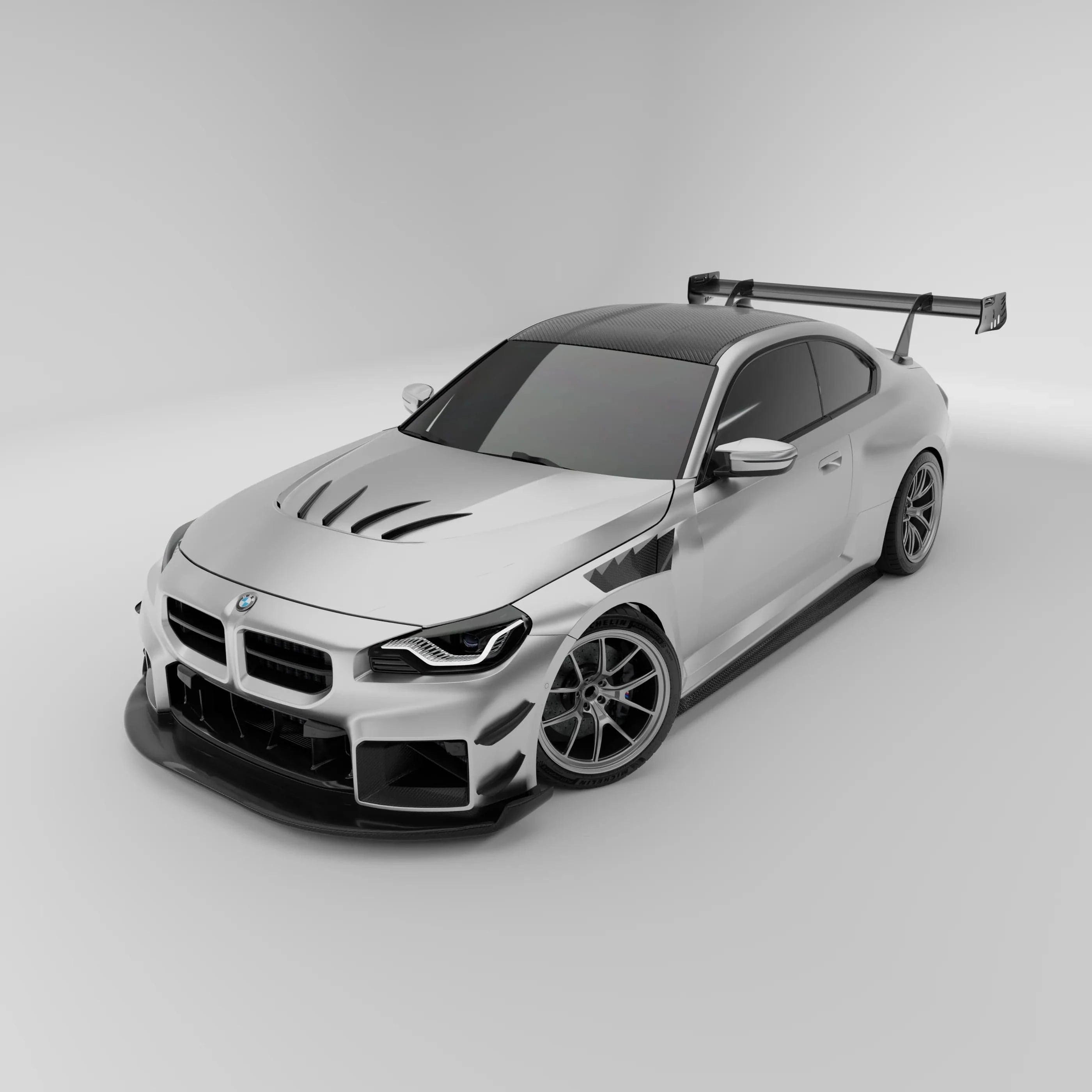 Kies-Motorsports Revozport Revozport Carbon Fiber Front Splitter for BMW G87 M2 G80 G81 M3 G82 G83