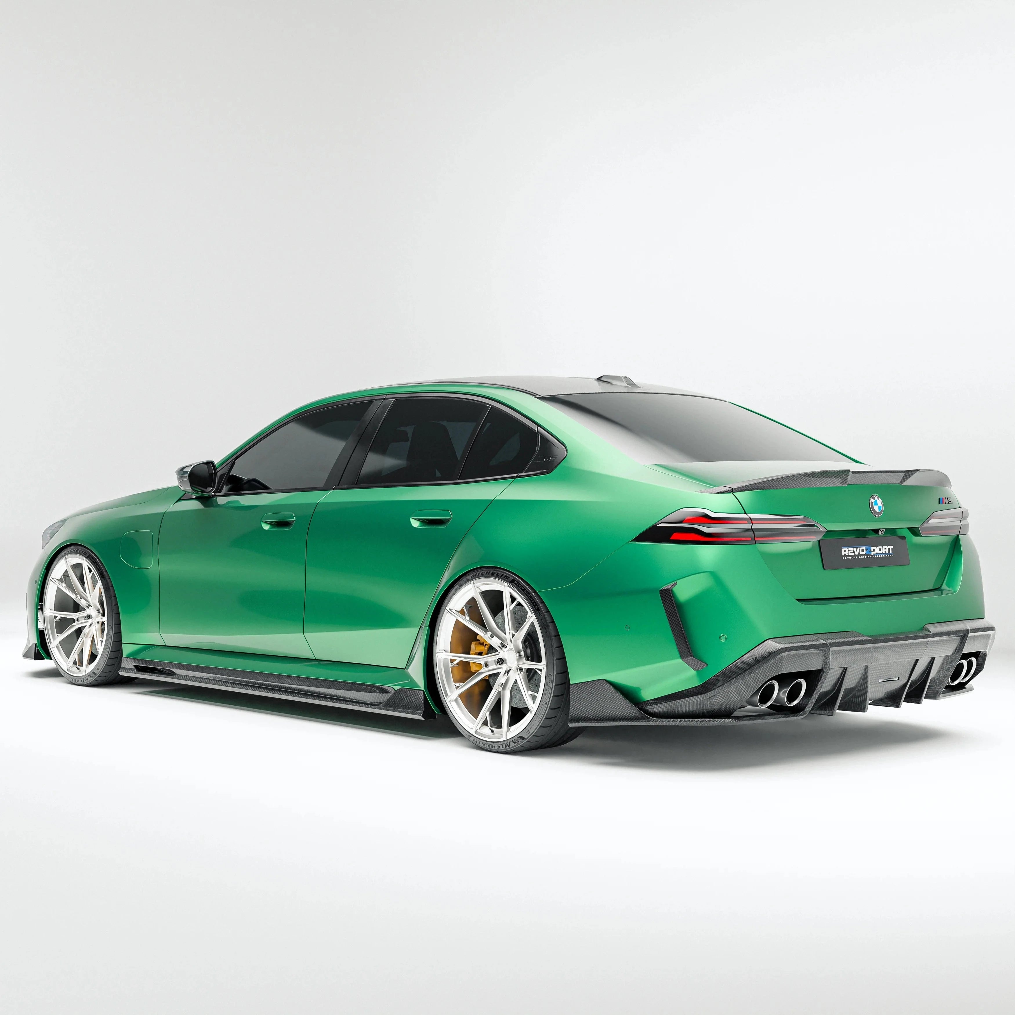 Kies-Motorsports Revozport Revozport Carbon Fiber Rear Bumper Canards for BMW G90 M5 2025+