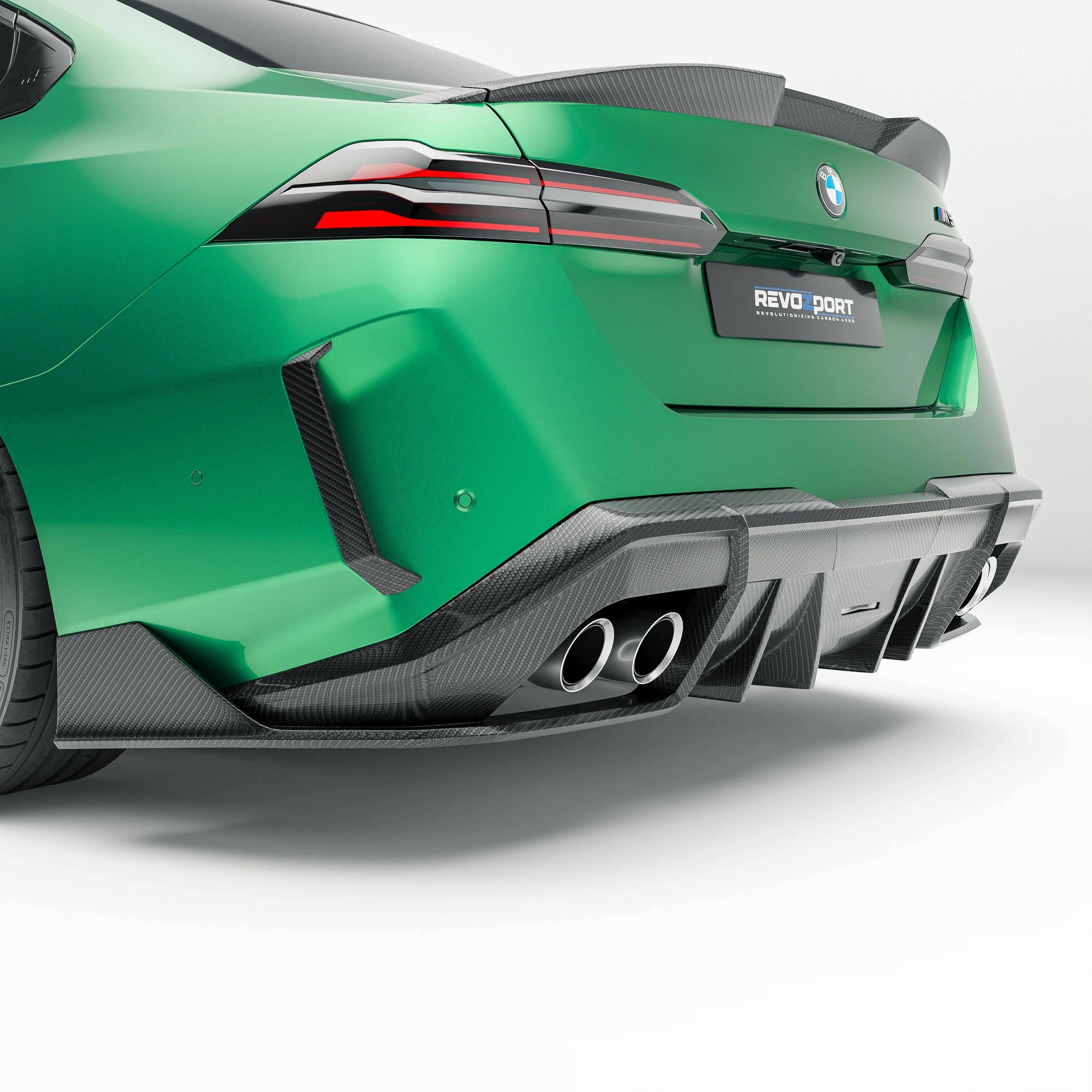 Kies-Motorsports Revozport Revozport Carbon Fiber Rear Bumper Canards for BMW G90 M5 2025+