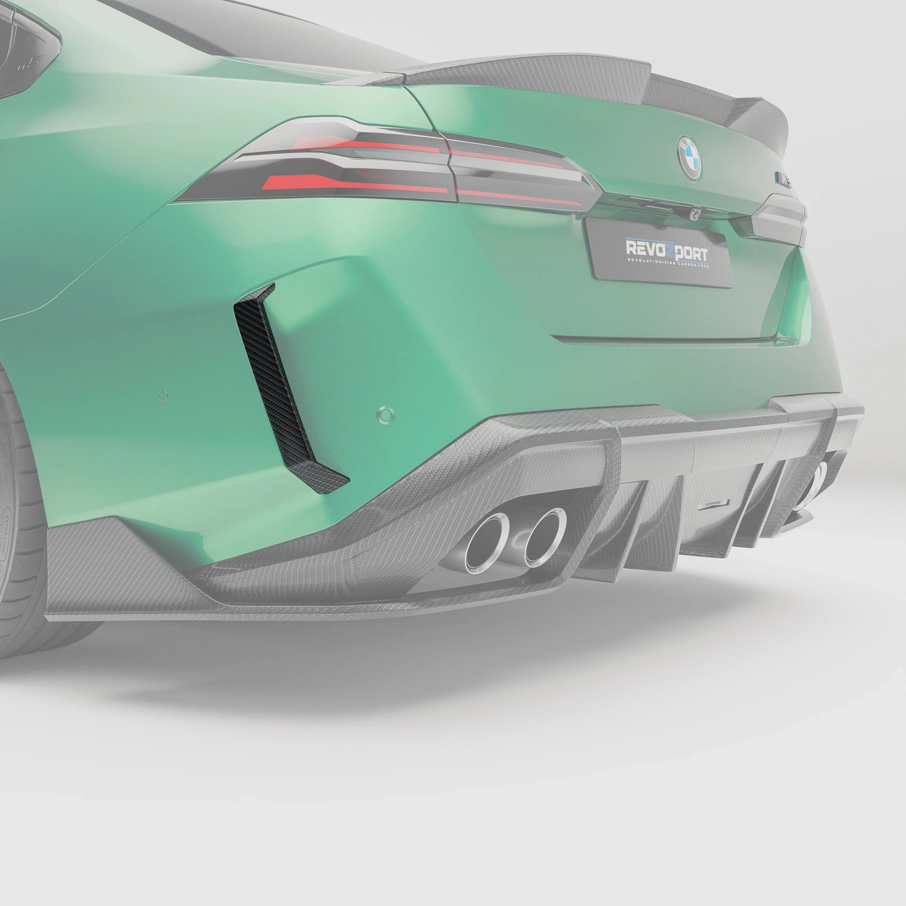 Kies-Motorsports Revozport Revozport Carbon Fiber Rear Bumper Canards for BMW G90 M5 2025+