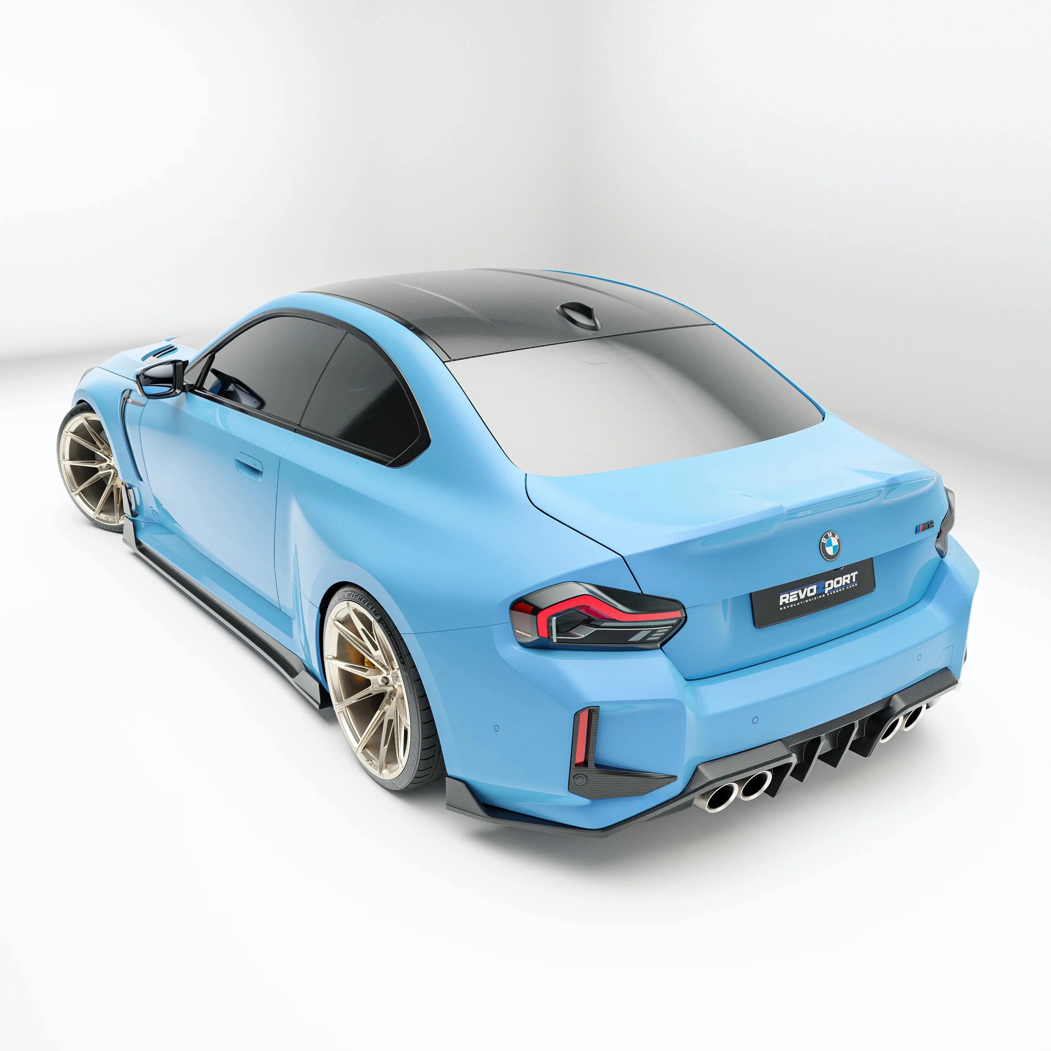 Kies-Motorsports Revozport Revozport Carbon Fiber Rear Diffuser for BMW G87 M2