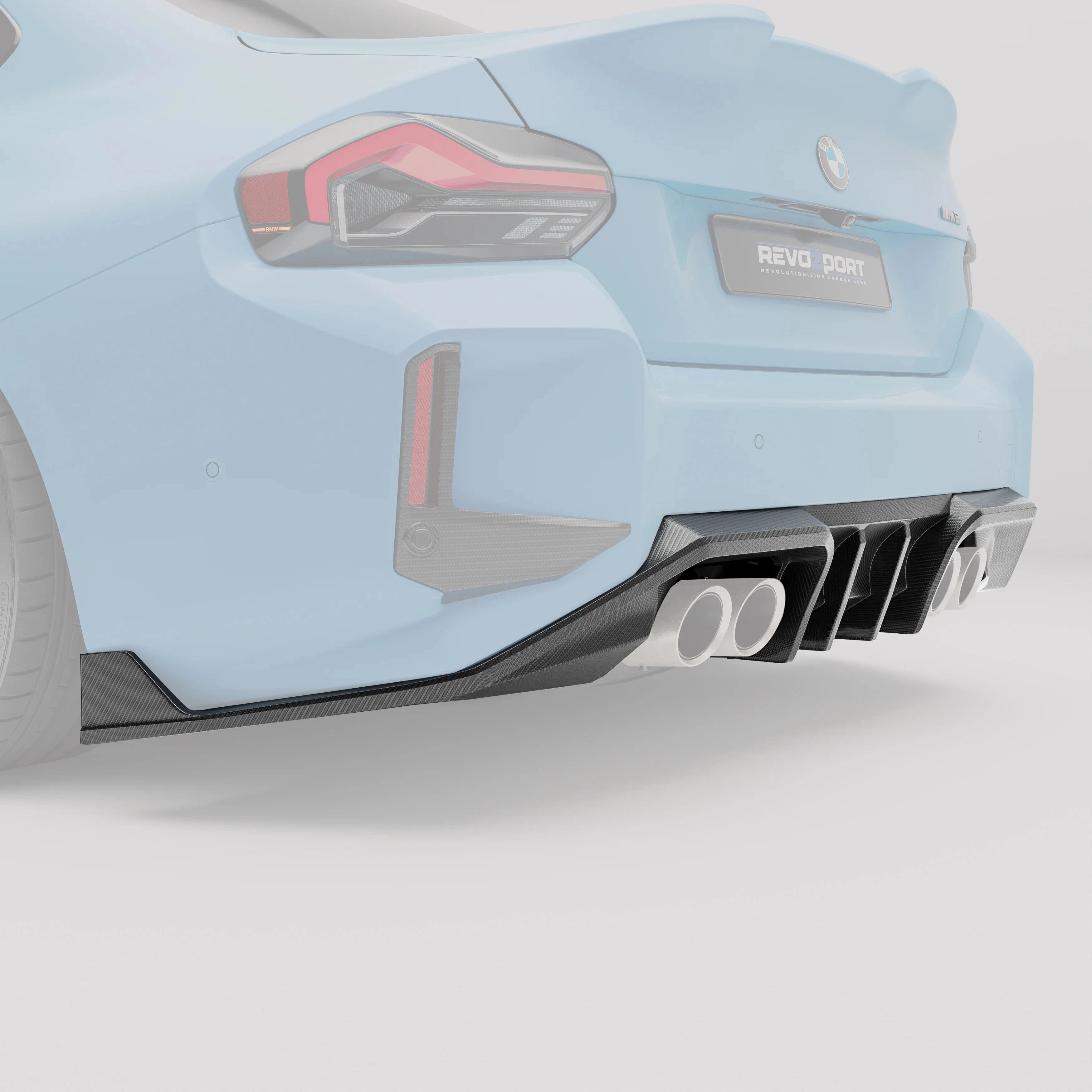 Kies-Motorsports Revozport Revozport Carbon Fiber Rear Diffuser for BMW G87 M2