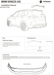 Kies-Motorsports Revozport Revozport Carbon Fiber Rear Spoiler for BMW X5M F95 LCI (2023+)