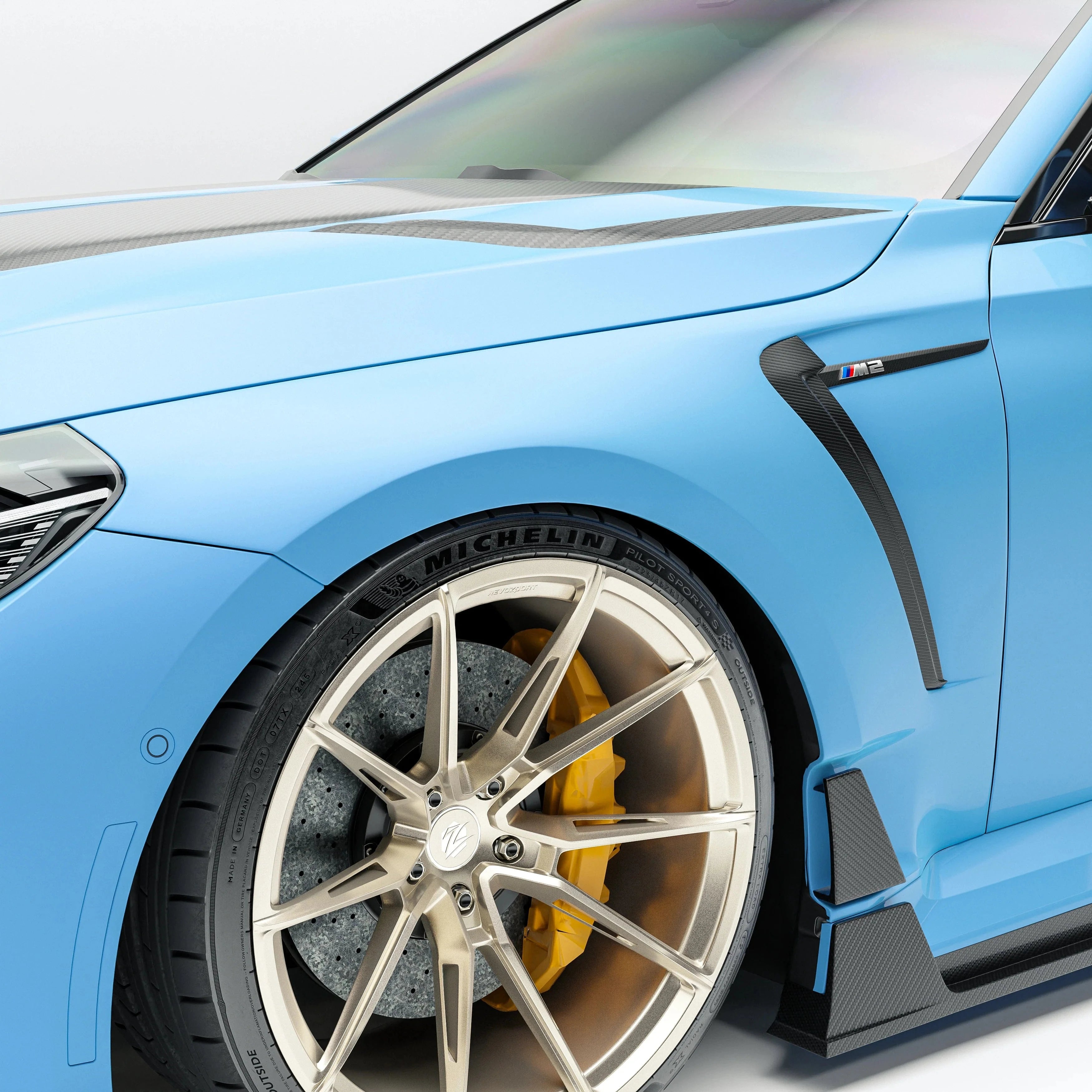 Kies-Motorsports Revozport Revozport Carbon Fiber Side Fenders for BMW G87 M2