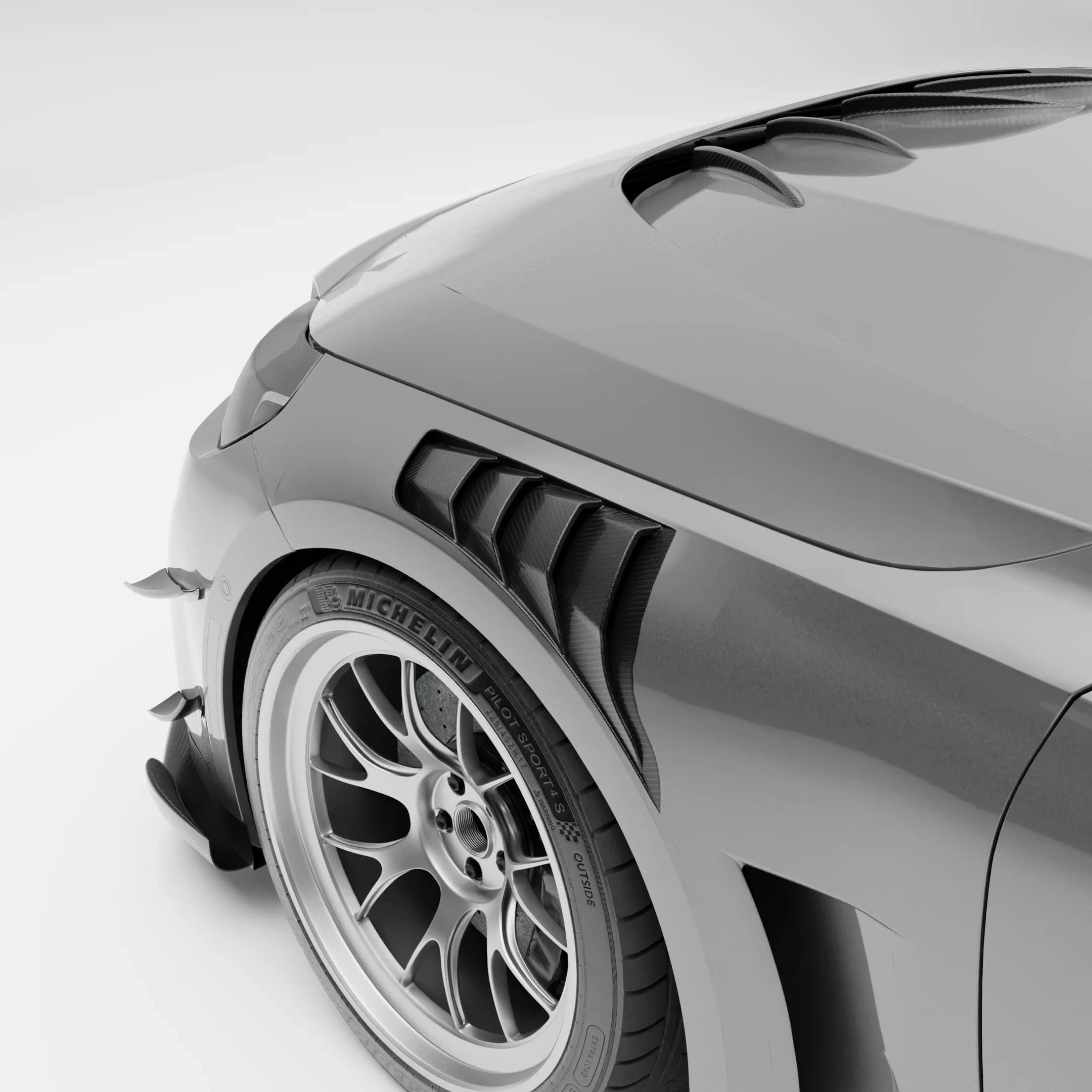 Kies-Motorsports Revozport Revozport Carbon Fiber Side Fenders for BMW G87 M2-V1 HYBIRD FENDER