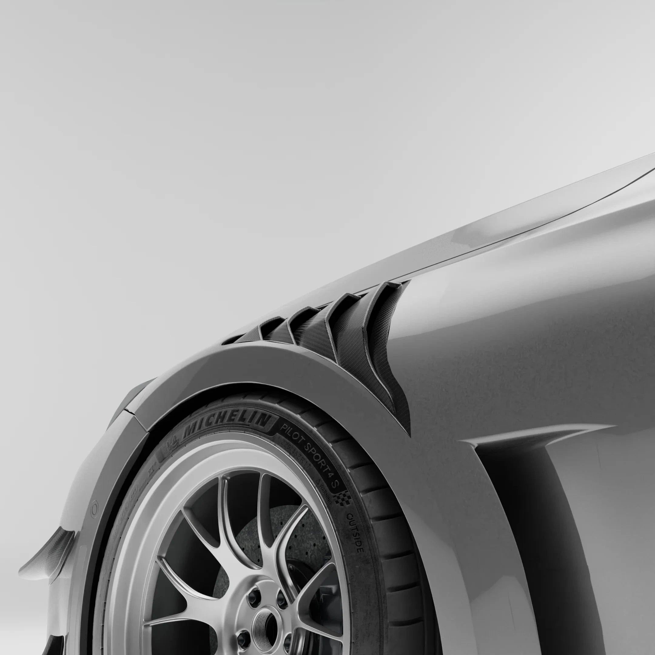 Kies-Motorsports Revozport Revozport Carbon Fiber Side Fenders for BMW G87 M2-V1 HYBIRD FENDER