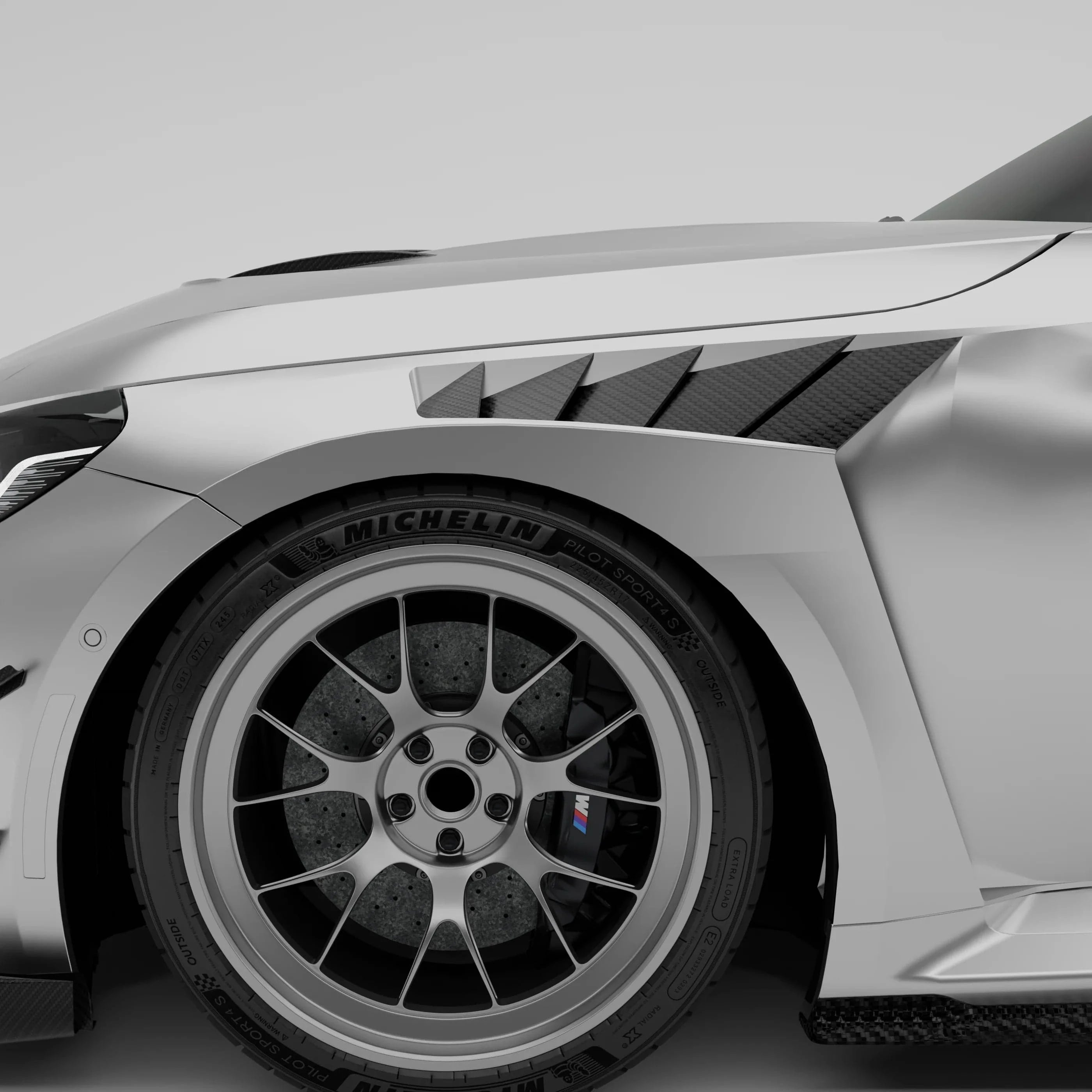 Kies-Motorsports Revozport Revozport Carbon Fiber Side Fenders for BMW G87 M2-V2 RACE FENDER