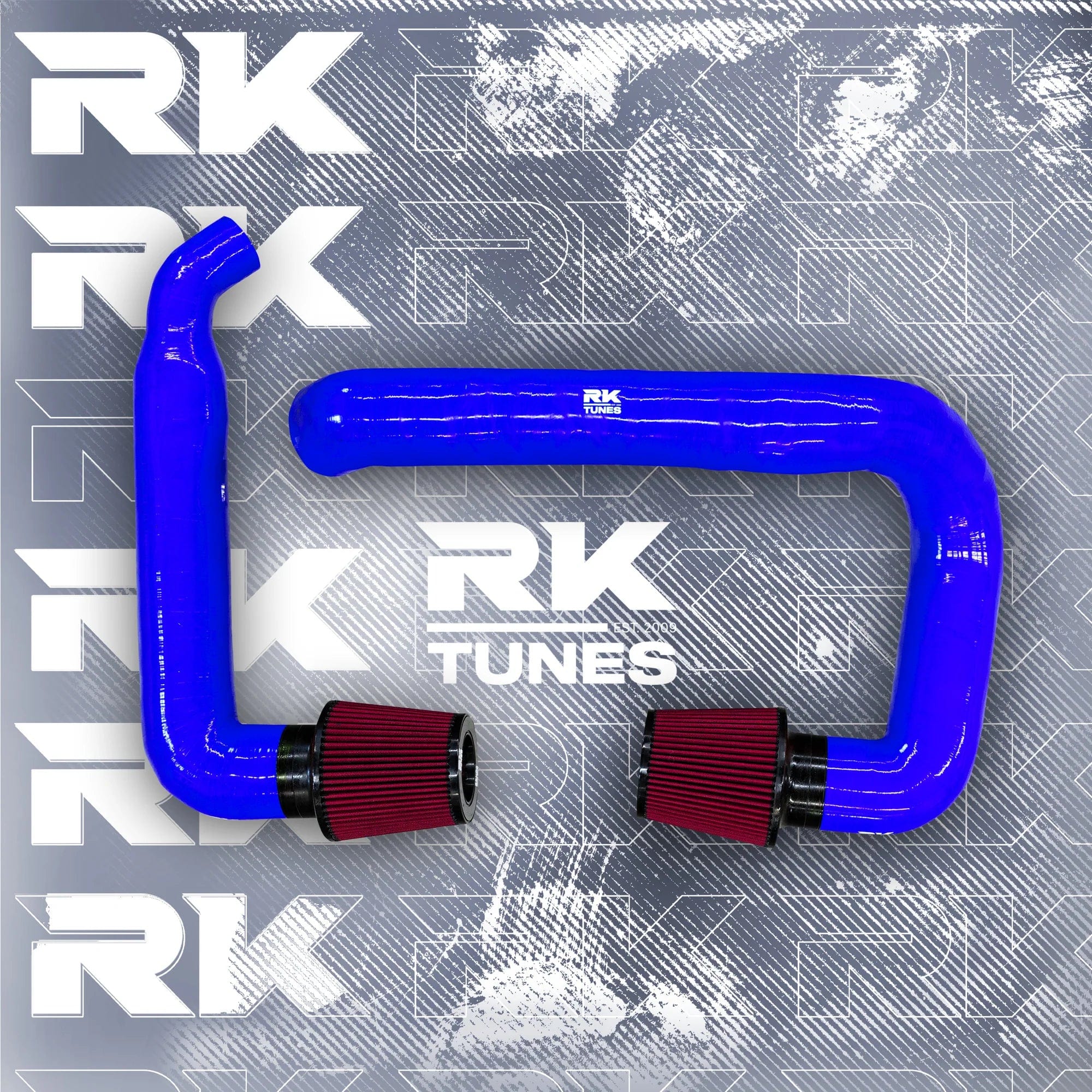 Kies-Motorsports RK TUNES BMW RK X3M / X4M front mount intakes Blue / Red