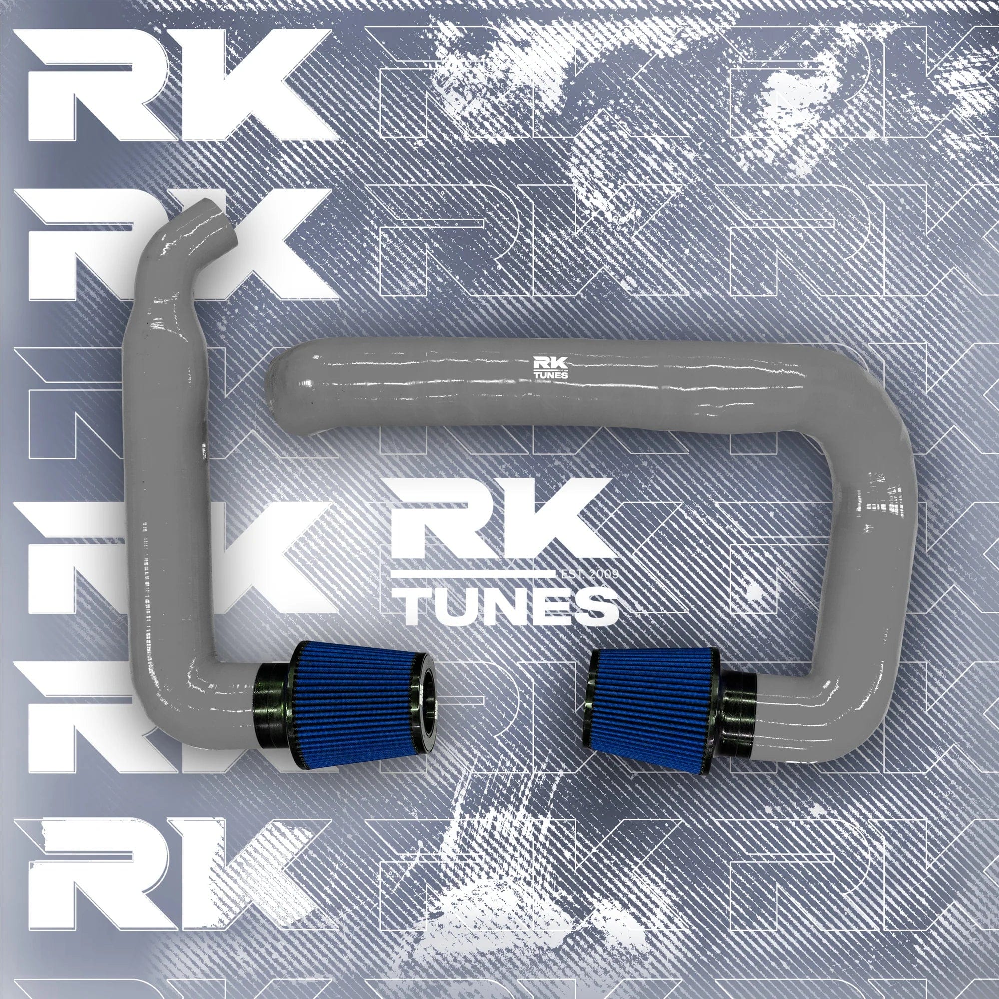 Kies-Motorsports RK TUNES BMW RK X3M / X4M front mount intakes Grey / Blue