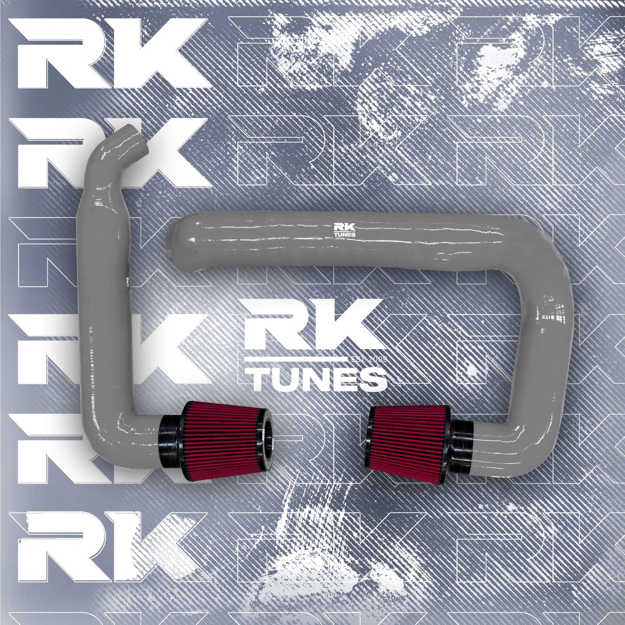 Kies-Motorsports RK TUNES BMW RK X3M / X4M front mount intakes Grey / Red