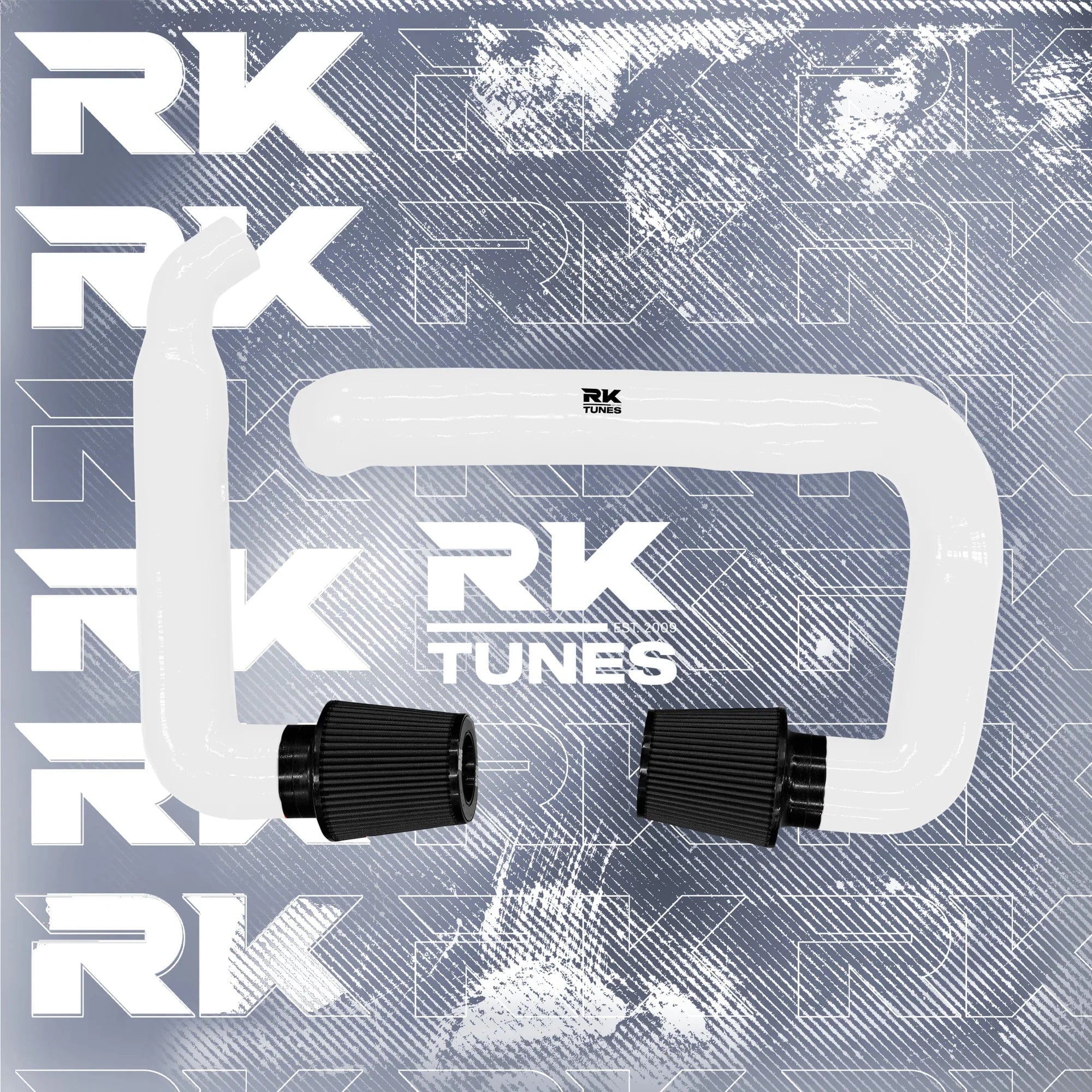 Kies-Motorsports RK TUNES BMW RK X3M / X4M front mount intakes White / Black