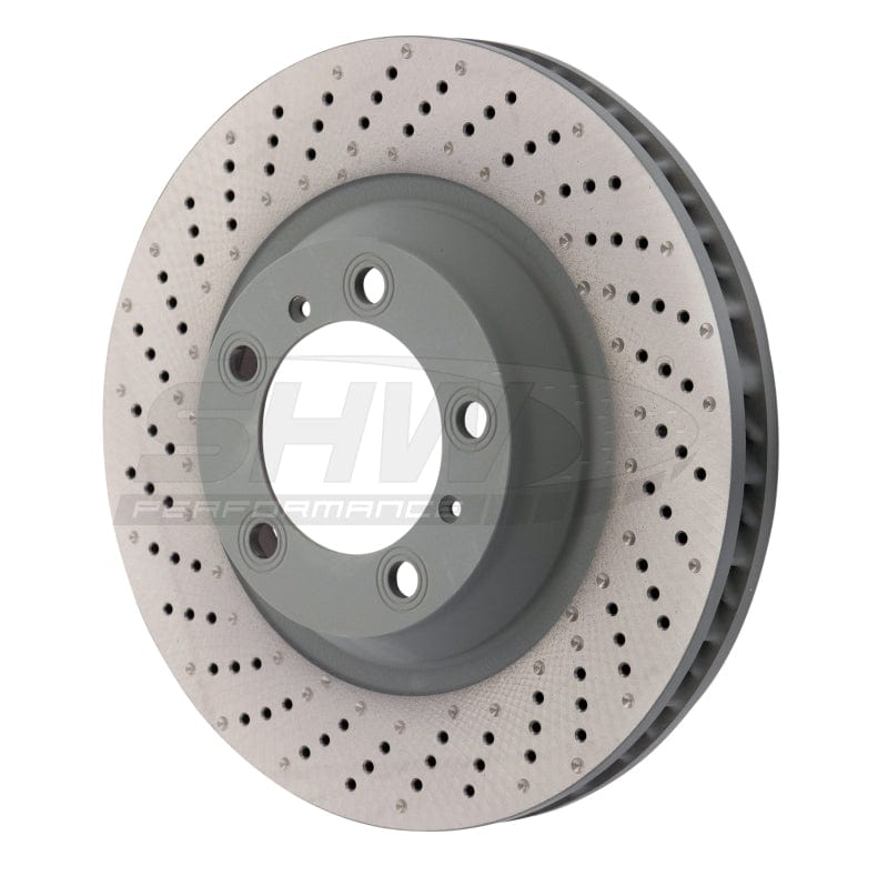 Kies-Motorsports SHW Performance SHW 15-16 Porsche 911 Carrera4 GTS 3.8L w/o Ceramic Brake Left Frt Drill-Dimp MB Rotor (99135140301)