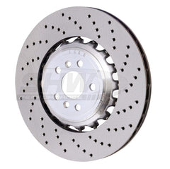 Kies-Motorsports SHW Performance SHW 18-21 BMW M5 4.4L Right Rear Cross-Drilled Lightweight Brake Rotor (34217991104)